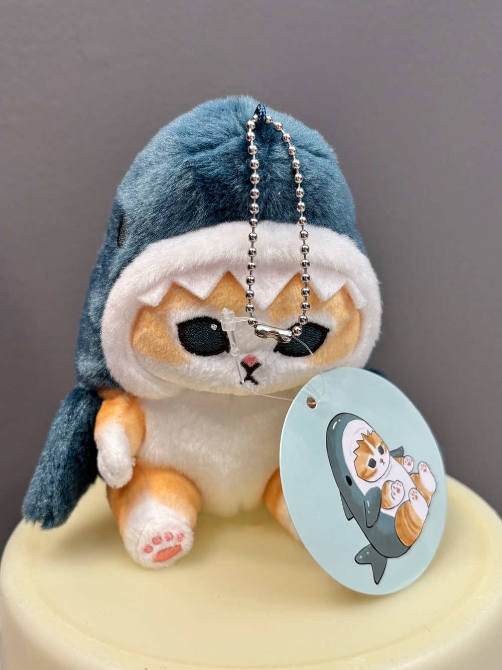 Mofusand Shark Cat Plush Keychain Bag Charm Mascot Japan Kawaii Collectible NWT